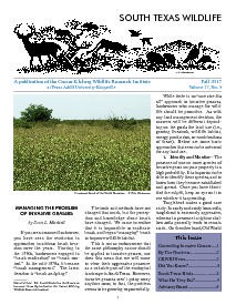 South Texas Wildlife Newsletter - Fall 2013