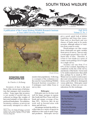 South Texas Wildlife Newsletter -  Fall 2019
